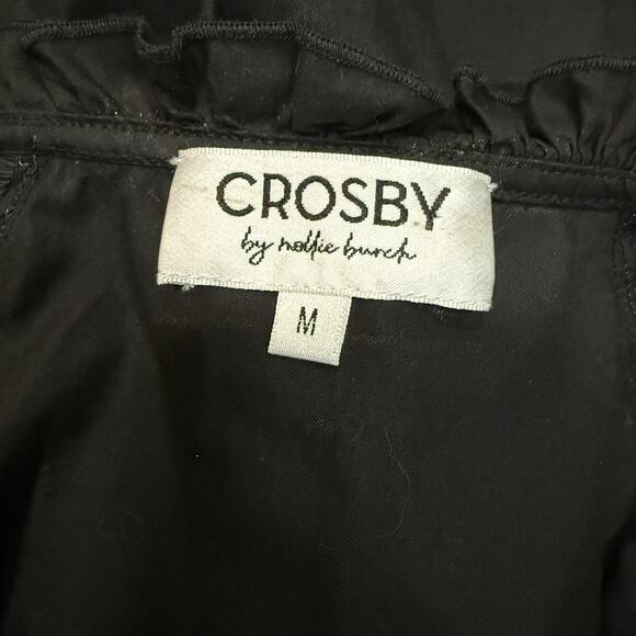 Crosby by Mollie Burch Colorblock Talulah Midi Dress Women's Size Medium Black - Picture 7 of 11